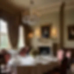 Elegant dining setting evoking early 20th-century British aristocracy
